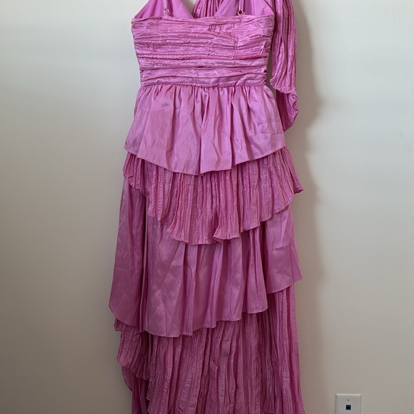 LoveShackFancy Raylene High Low Pink Bow Dress Size: 6 - Picture 12 of 13